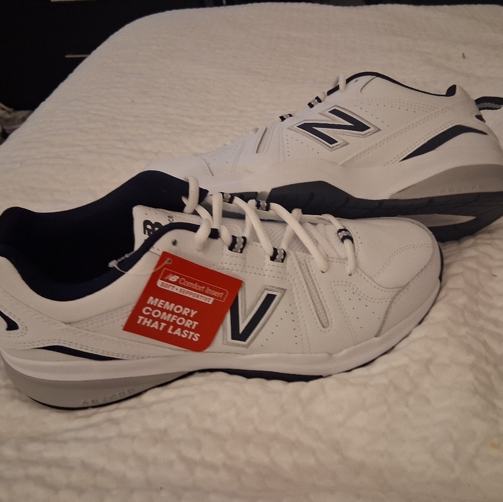 New Balance 608 Men's White and Dark Blue Sneakers